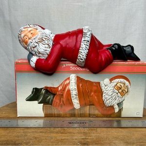 Snoozing Santa Artmarks Vintage Christmas Mantle Table Decor A Treasury of Gifts